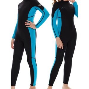 Hevto KidsWetsuit 3/2mm Neoprene Full Body ScubaDiving Surfing Blue Black Size 5